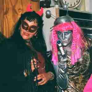 Glastonbury GIGL Alien Party Sylvie and Inga
