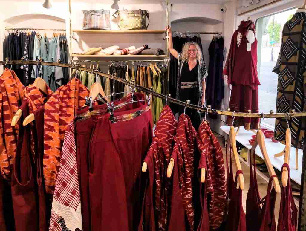 Amanda in Haruka Clothes Shop Glastonbury